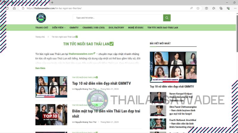 Cập nhật các thông tin Top 10 mới nhất tại “Tin tức” của Thailansawadee.com