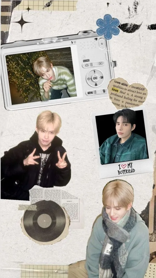 anh-dillan-hinh-nen-doc-2 Ảnh Dillan hình nền dọc dạng collage với máy ảnh và polaroid