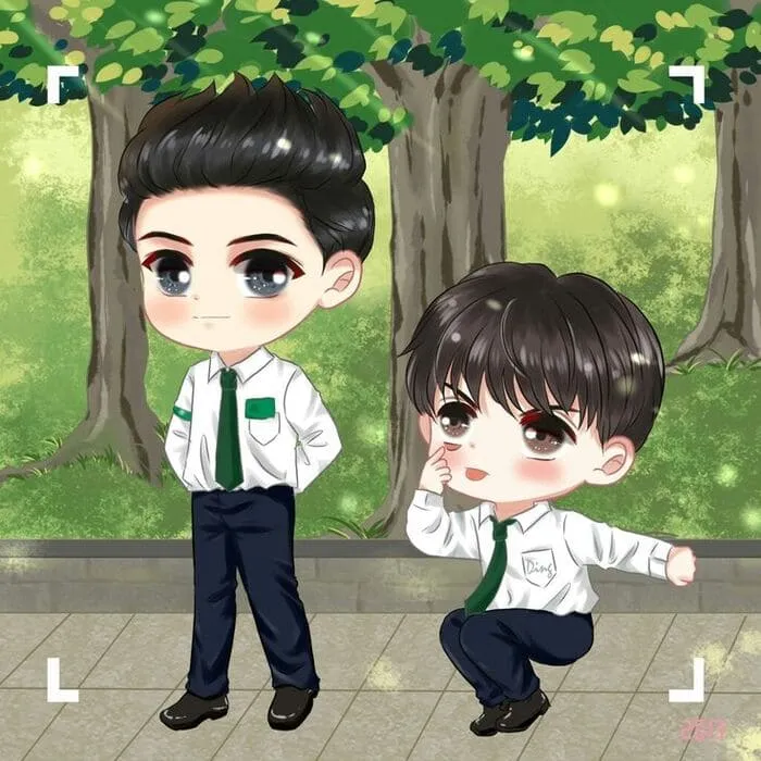 fan vẽ cặp đôi KristSingto