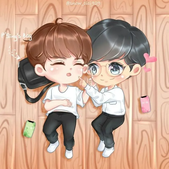 fan vẽ cặp đôi KristSingto SOTUS