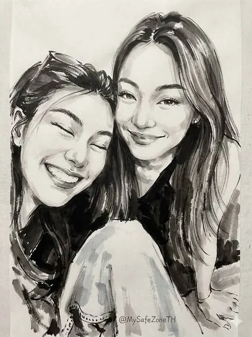 fanart LenaMiu trắng đen